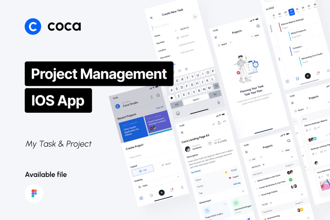 项目管理-我的任务和项目APP UI KIT