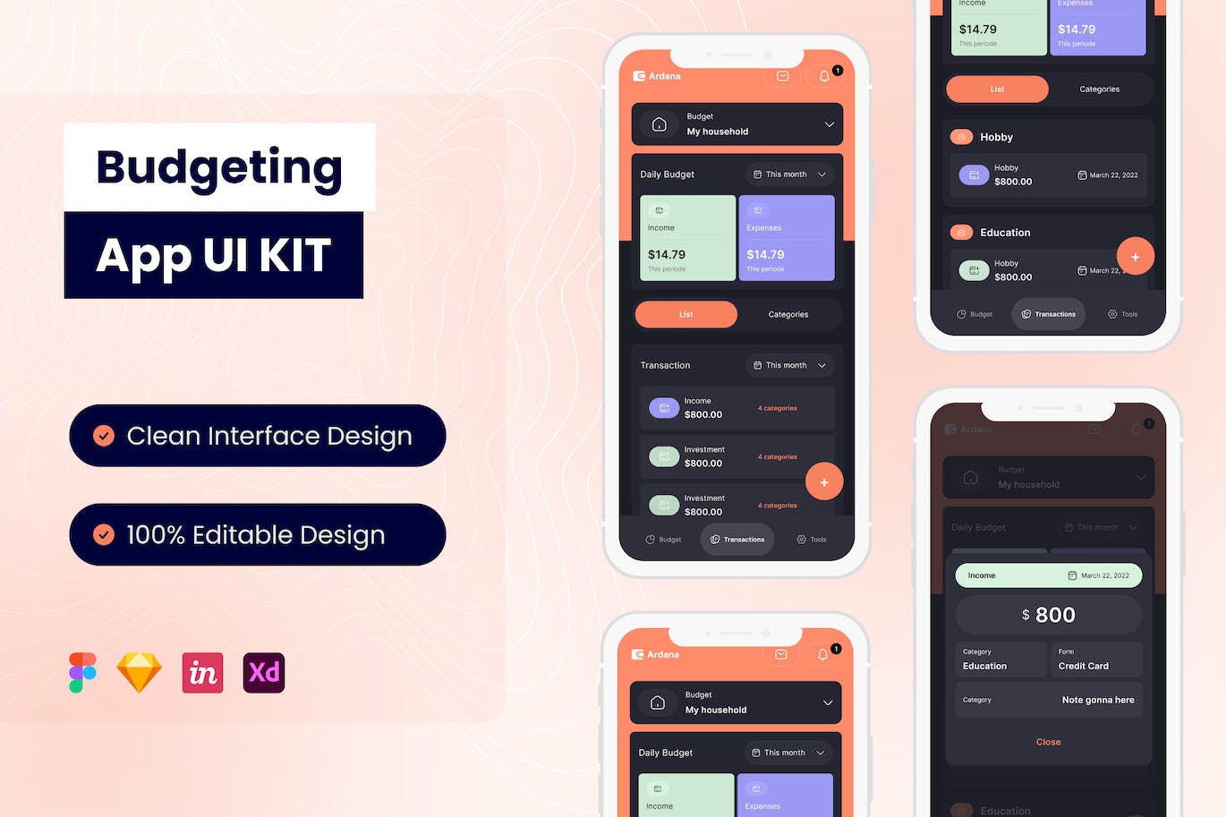 预算移动应用APP UI KIT