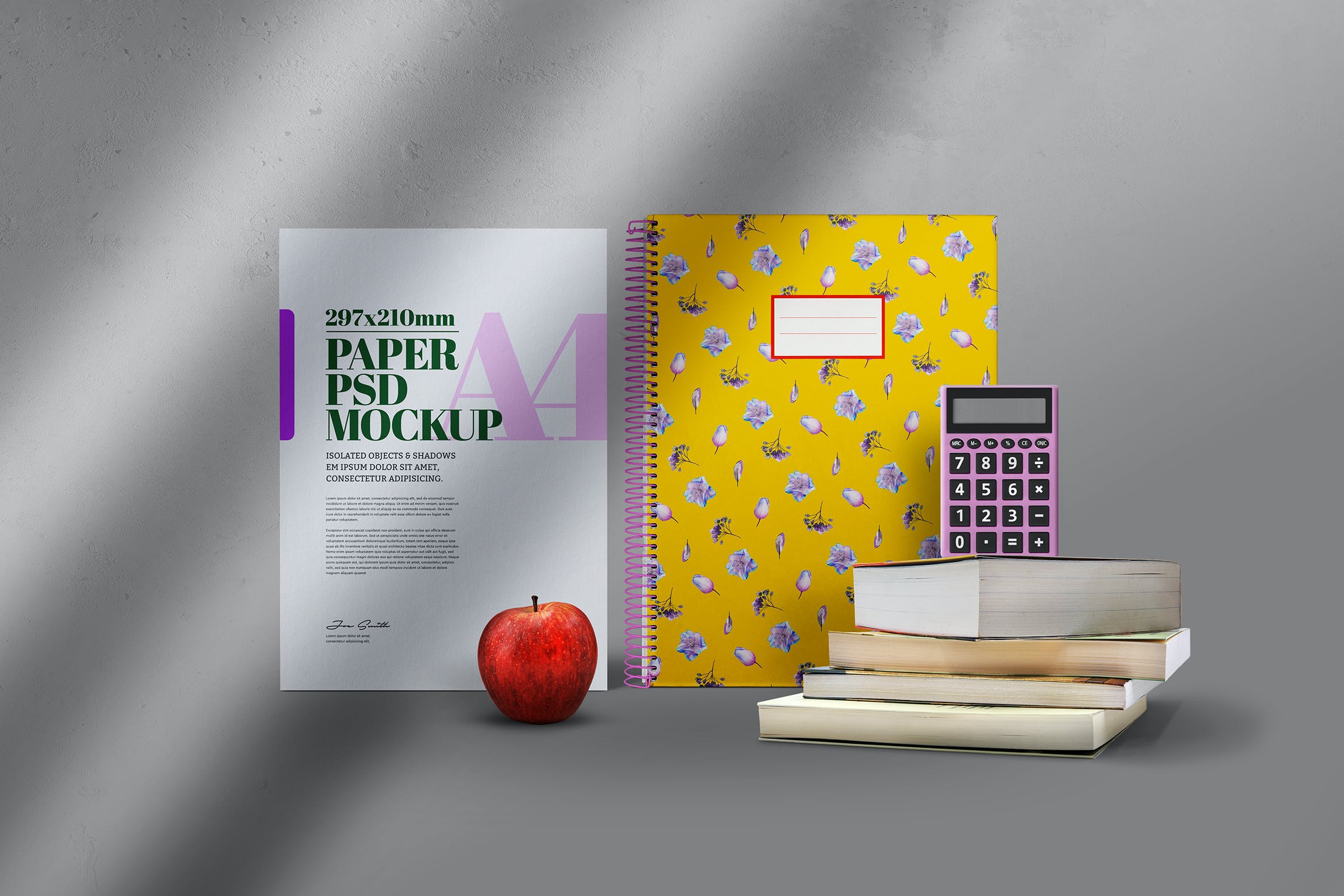 开学季学习文具用品场景纸张展示样机模板v3 Back to School Mockup