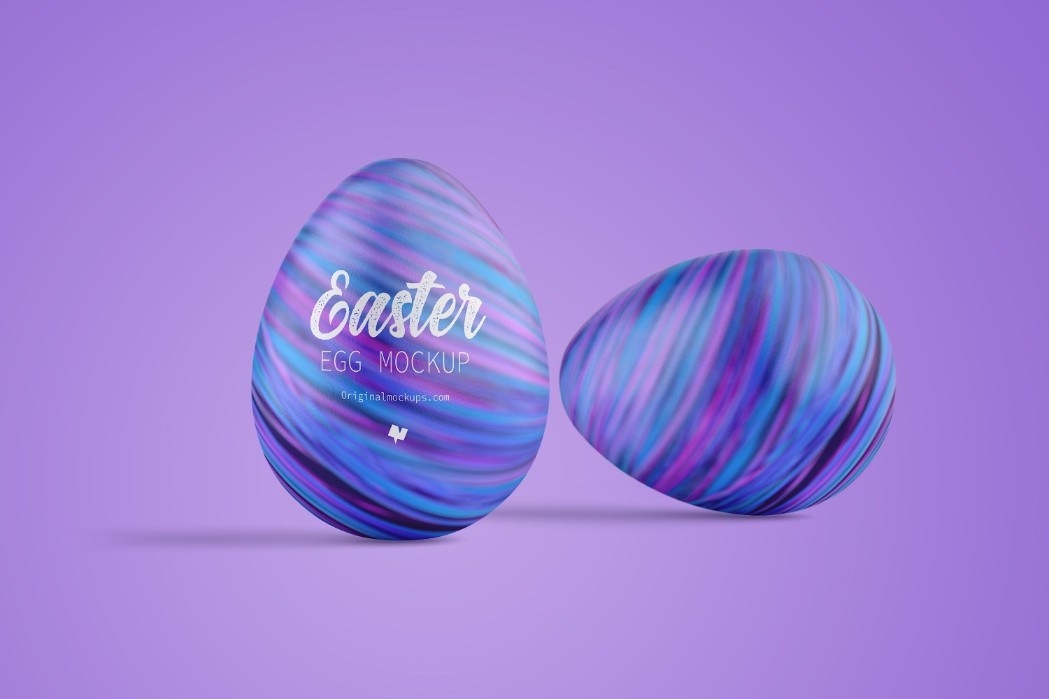 复活节彩蛋外观设计前视图样机v02 Easter Egg Mockup, Front View 02