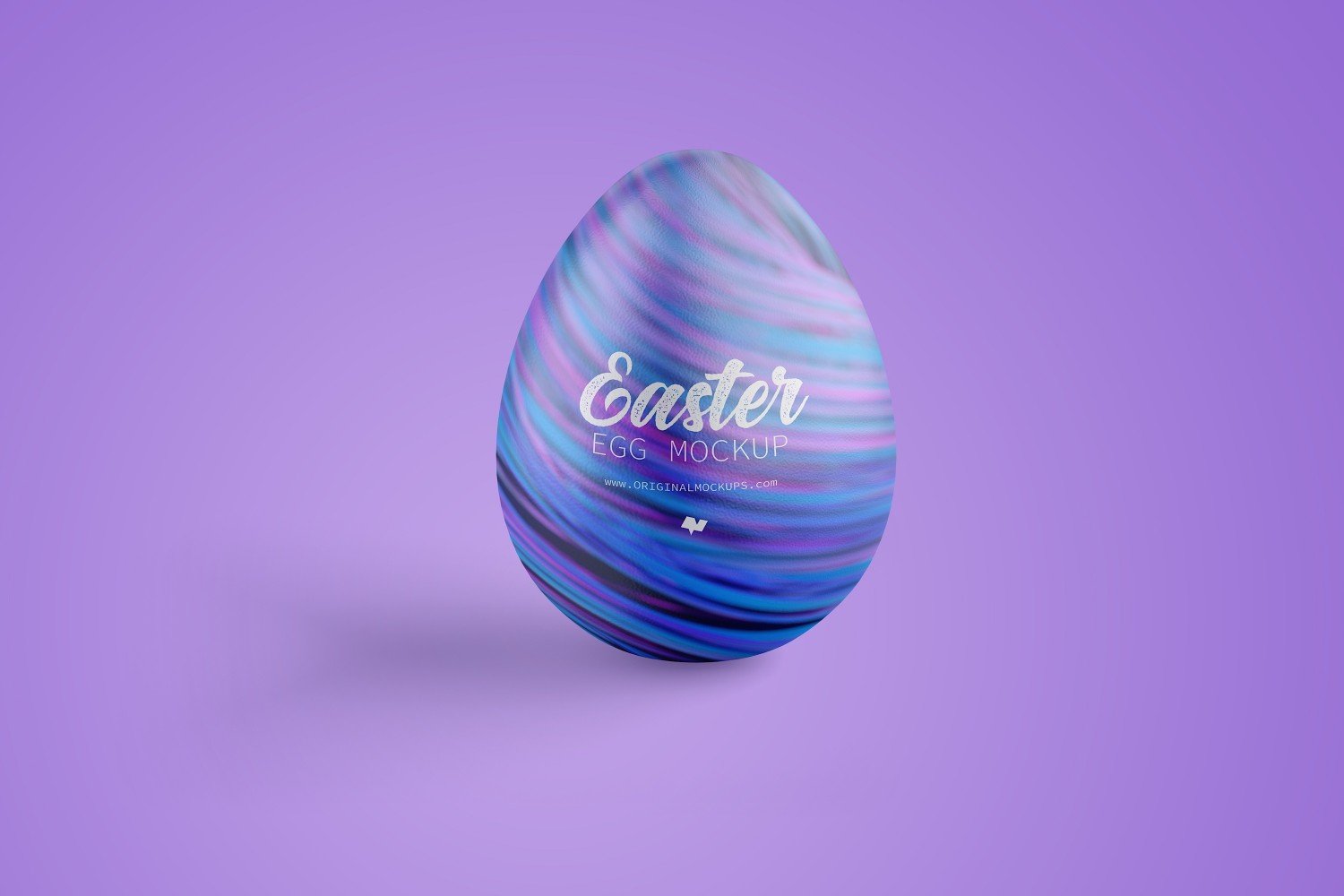 复活节彩蛋设计前视图样机模板 Easter Egg Mockup, Front View