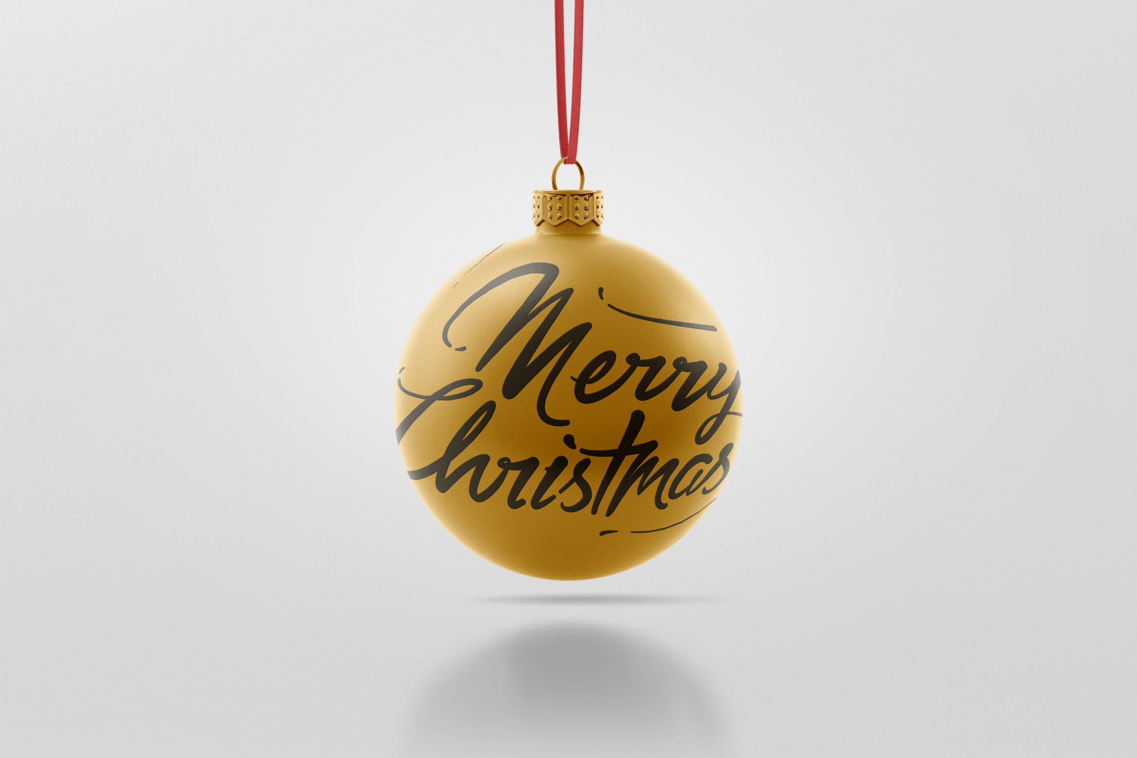 闪闪发光圣诞装饰球样机模板 Glitter Christmas Ball Mockup