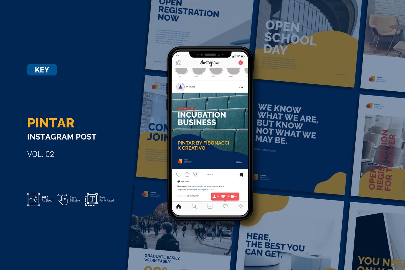 时尚高端简约Instagram社交媒体keynote幻灯片演示格式多功能营销海报宣传单DM设计模板（key）