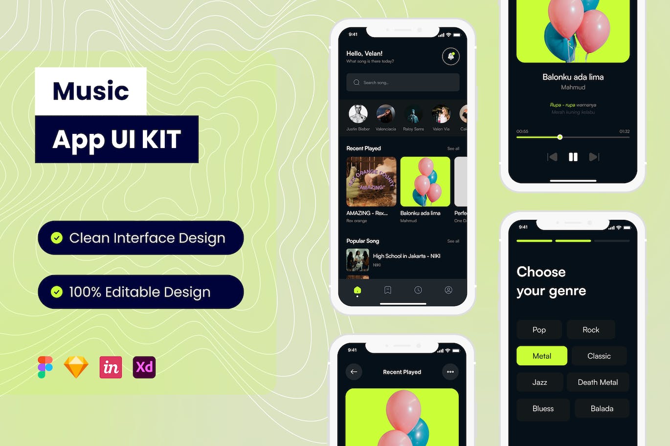 音乐移动应用APP UI KIT