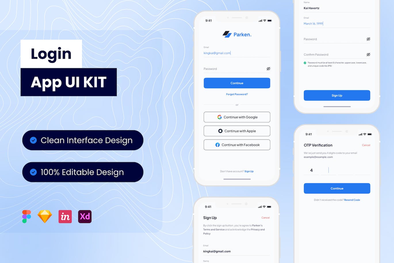 登录UI移动应用程序