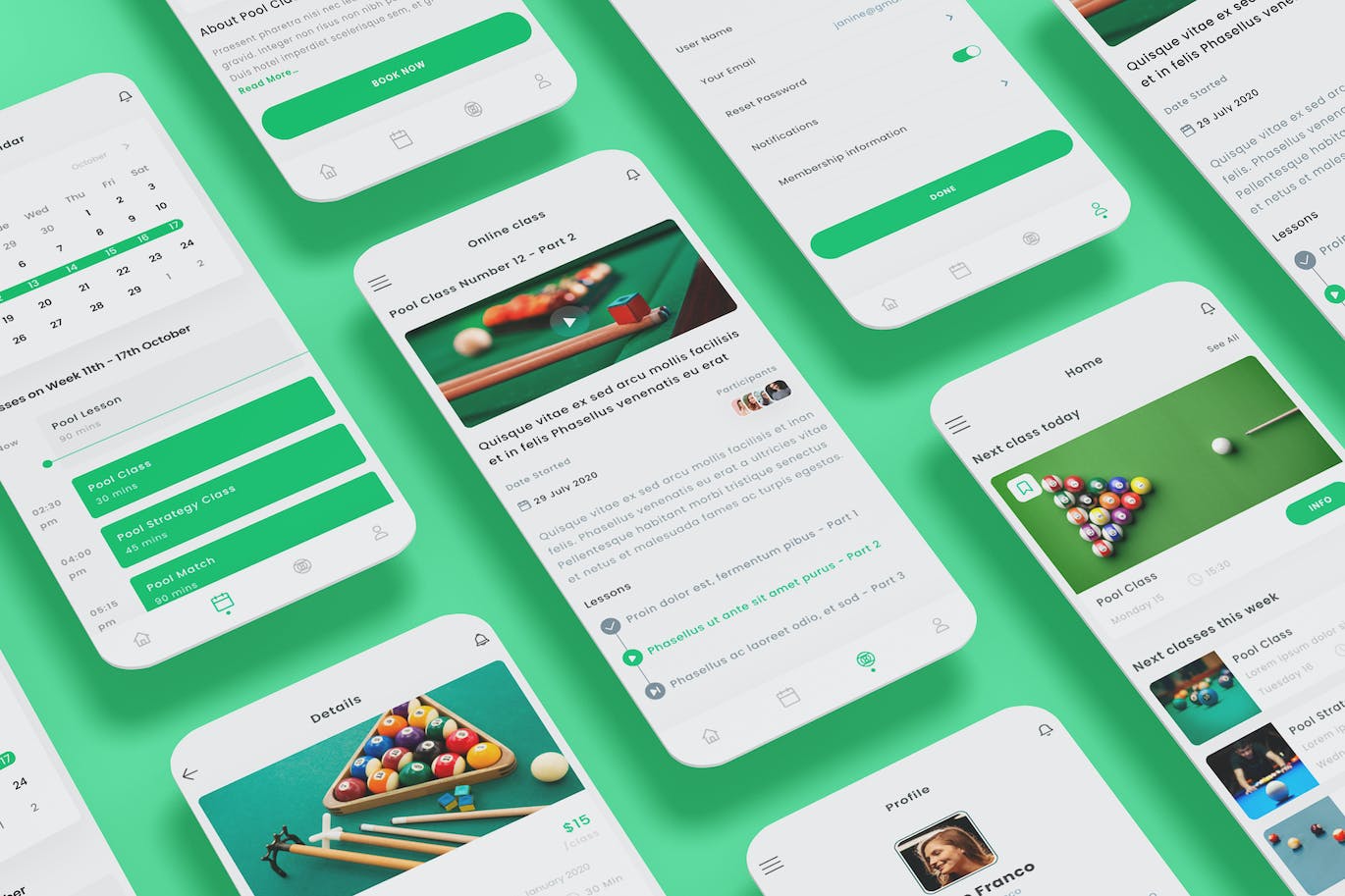 台球游戏和台球在线课堂应用程序和Ui工具包