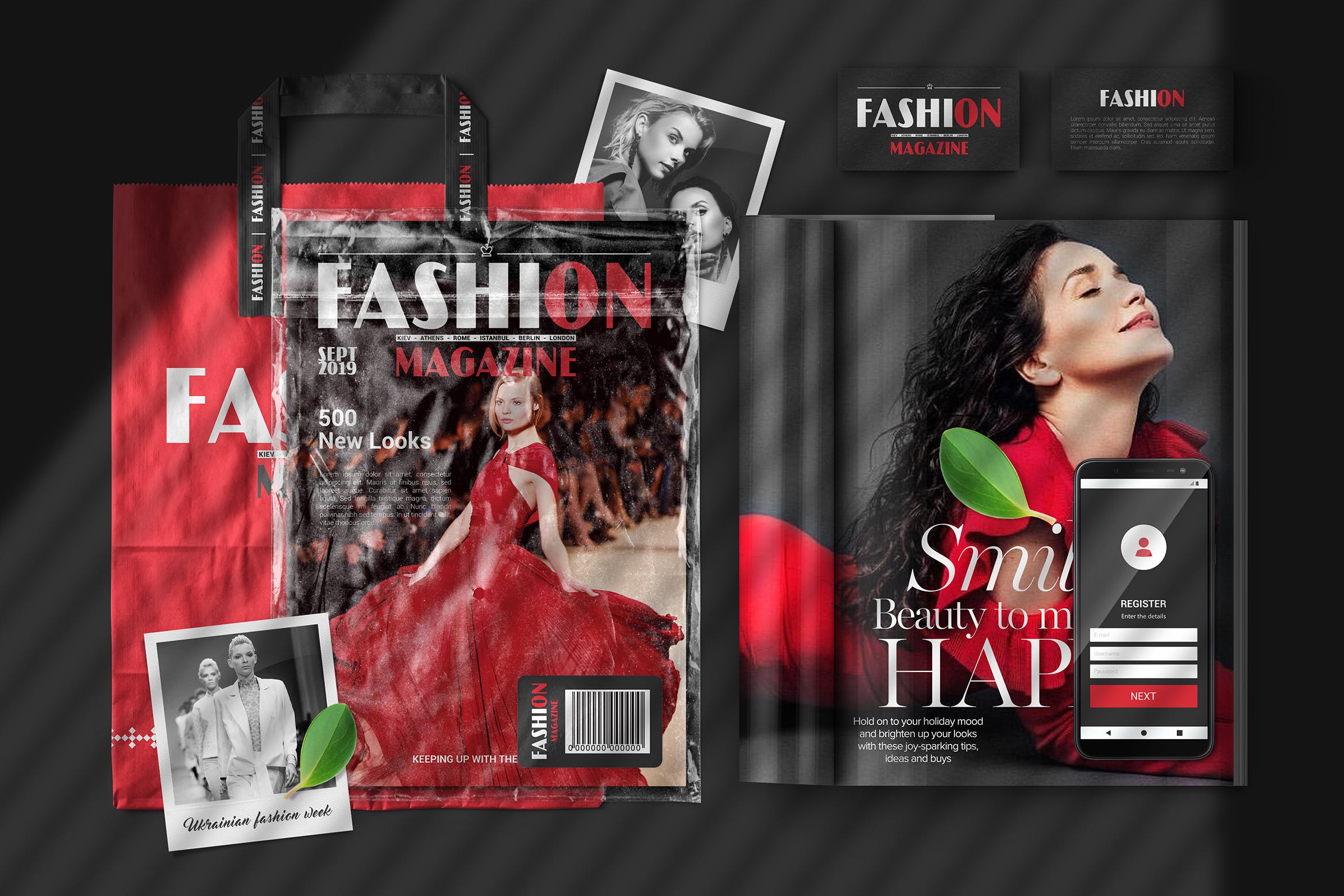 A4规格杂志场景样机模板 A4 Magazine Scene Mockup