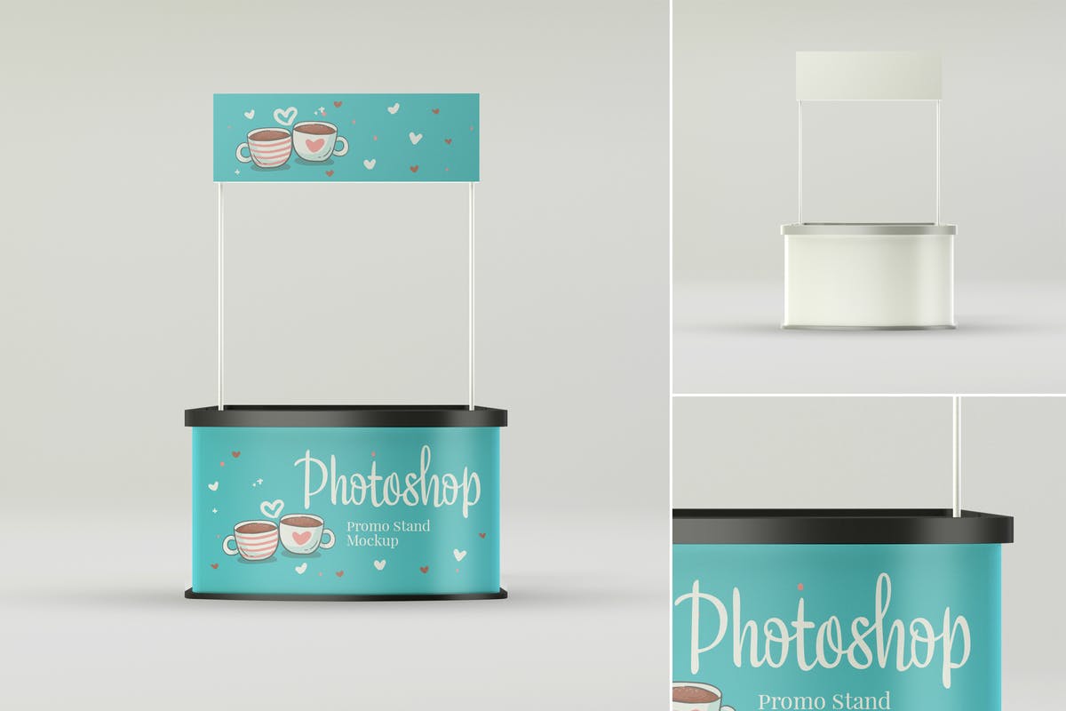 广告活动/食品摊位设计样机模板 Promo Stand Mockup