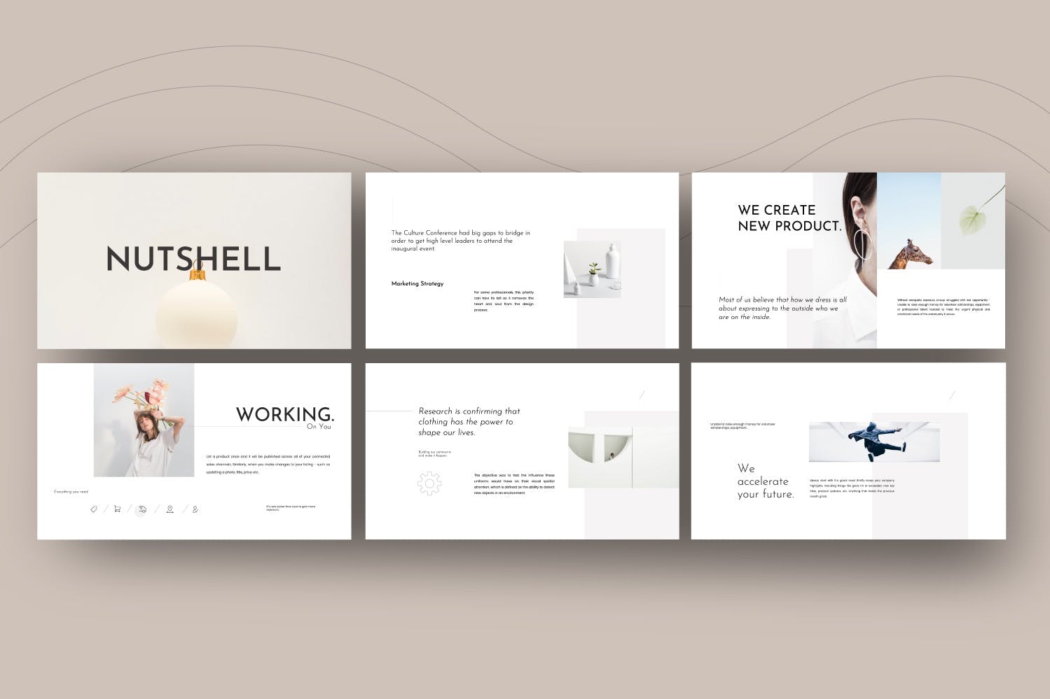 干净的极简主义PPT模板下载