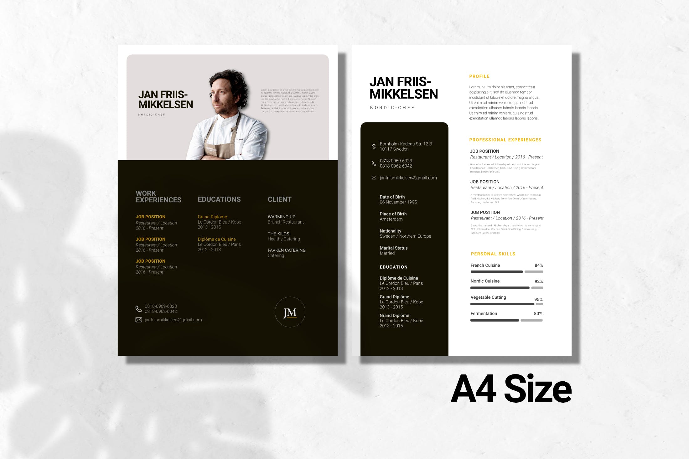 干净的简历PPT模板下载（PPTX）