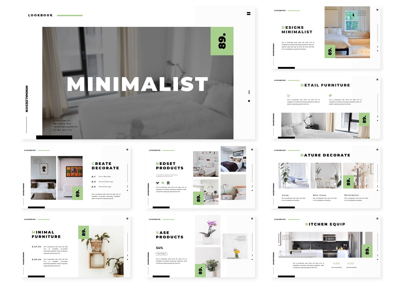 极简主义时尚PPT模板下载（JPG）