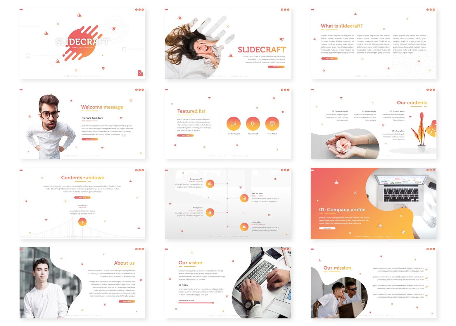 时尚的商业项目计划书PPT模板下载（PPTX）