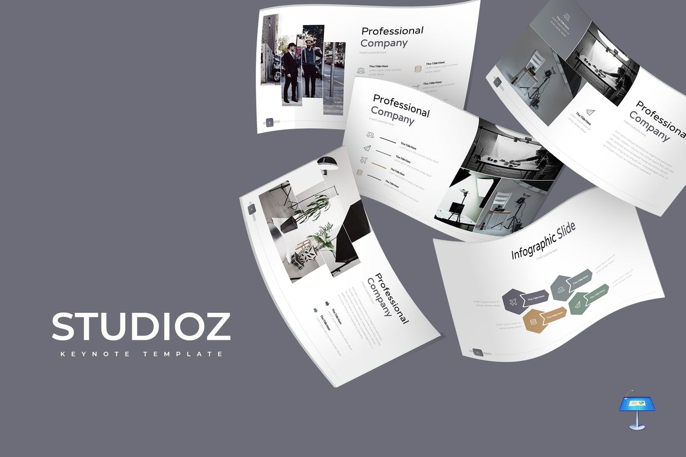 时尚高端简约多用途的高品质大数据keynote幻灯片演示模板（keynote）