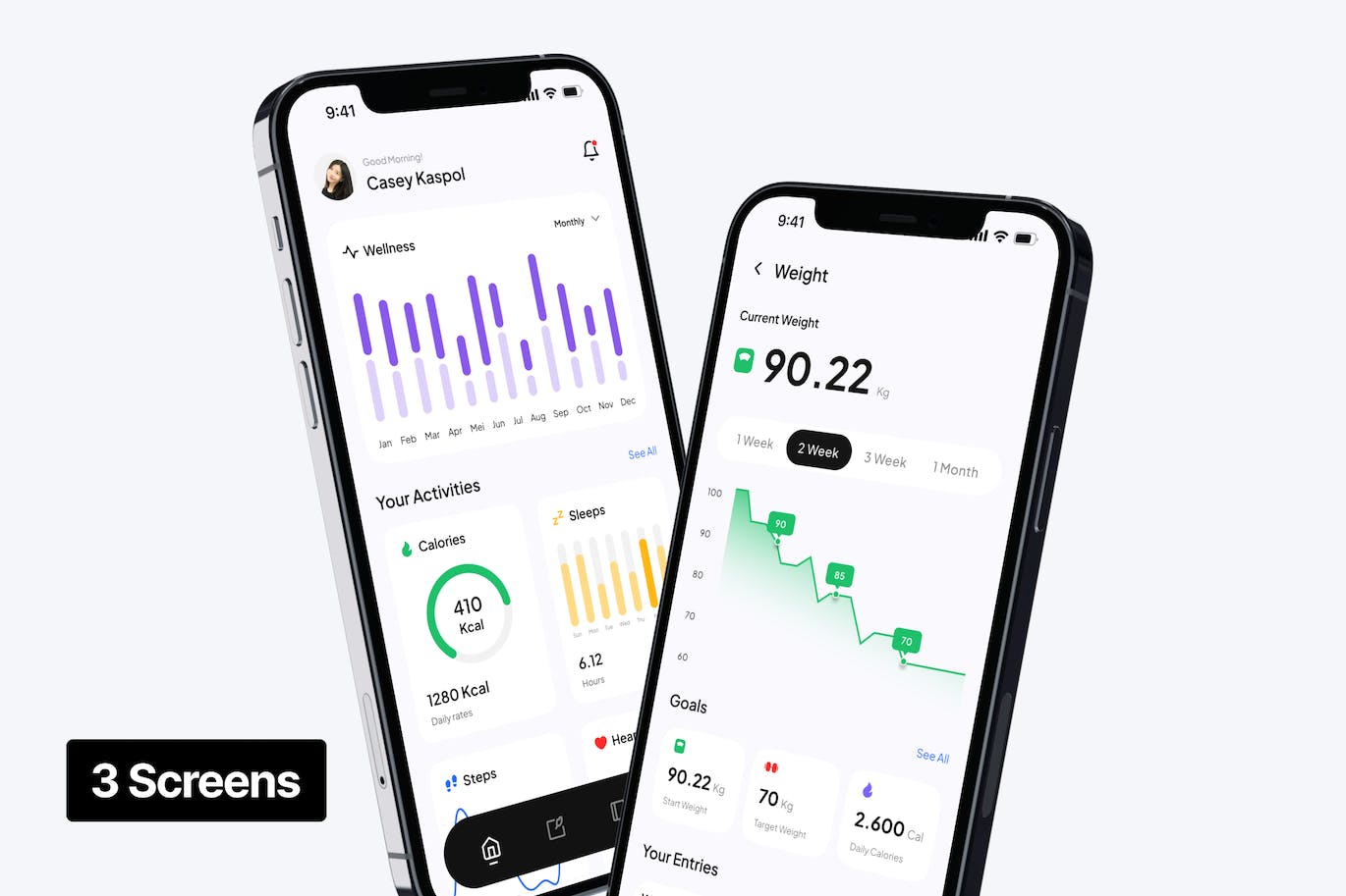 健康追踪移动应用APP UI KIT