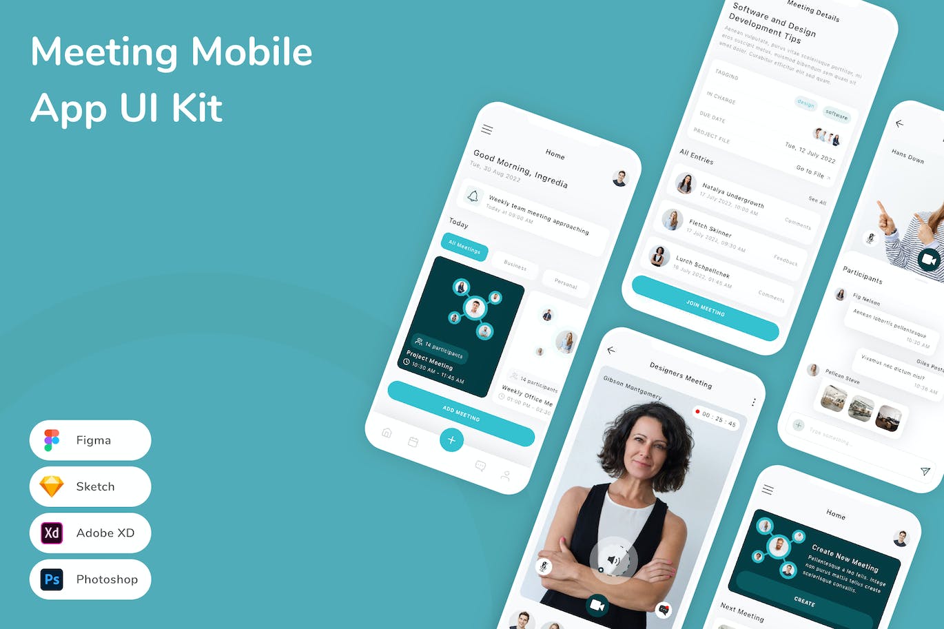 会议移动应用 App UI Kit