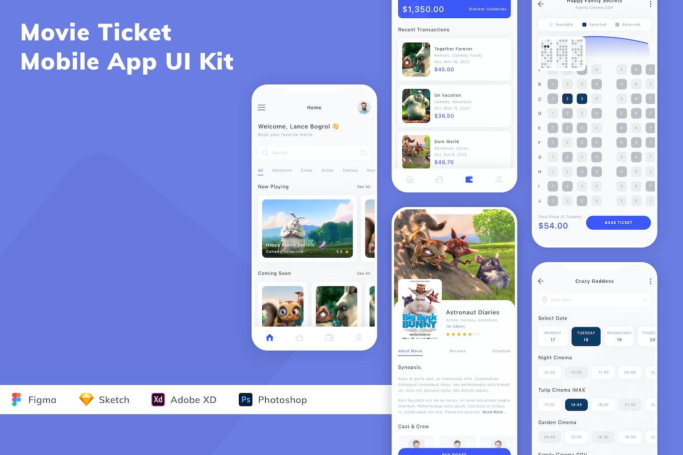 电影票移动应用 App UI Kit