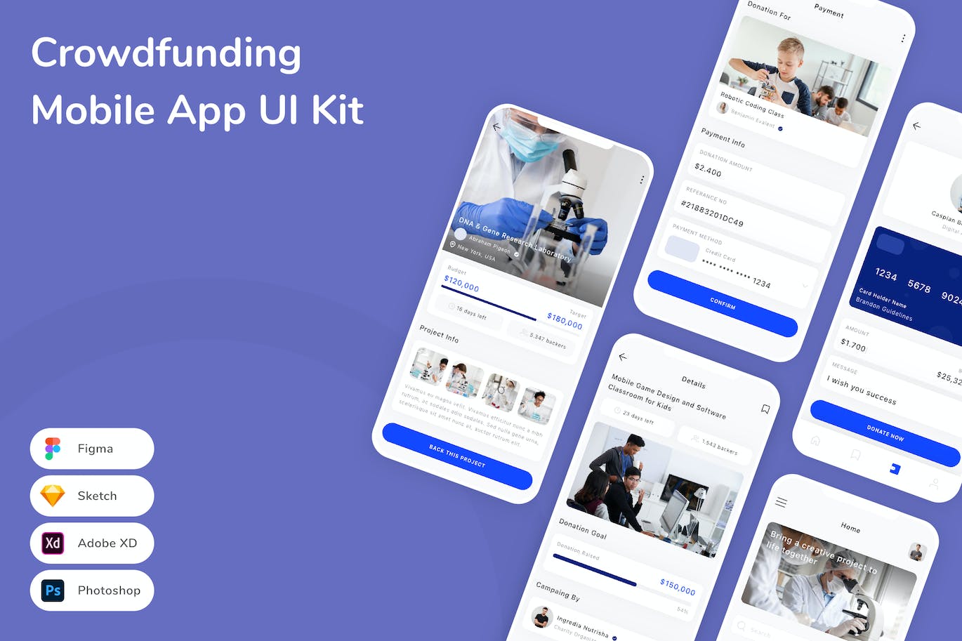 众筹移动应用 App UI Kit