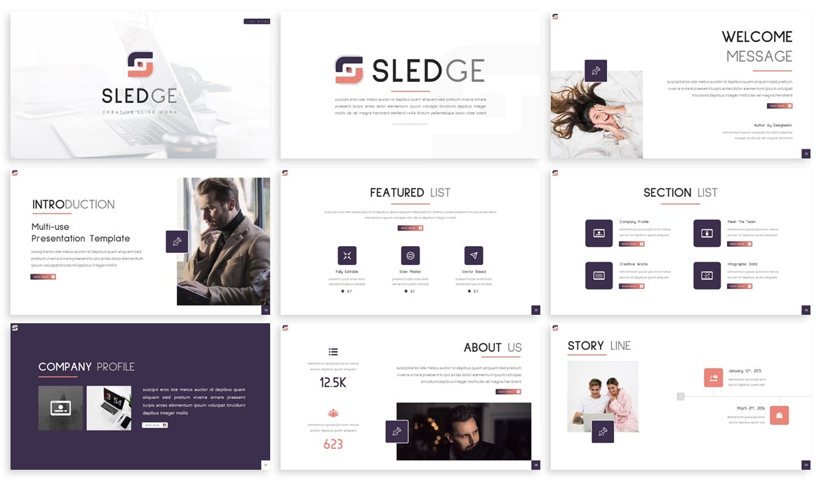 高端商业适用的PPT模板下载[PPTX,key]