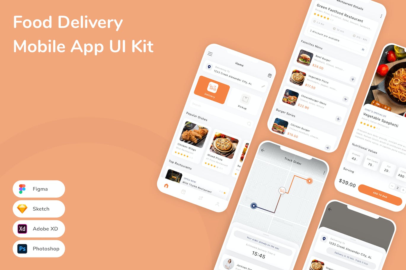 送餐移动应用APP UI KIT