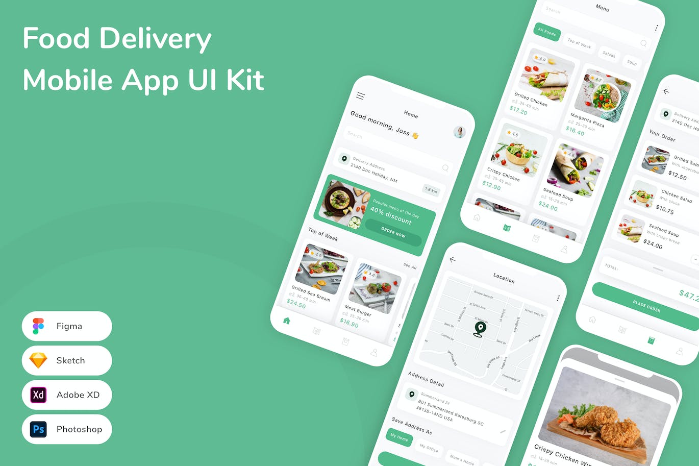 送餐移动应用 App UI Kit
