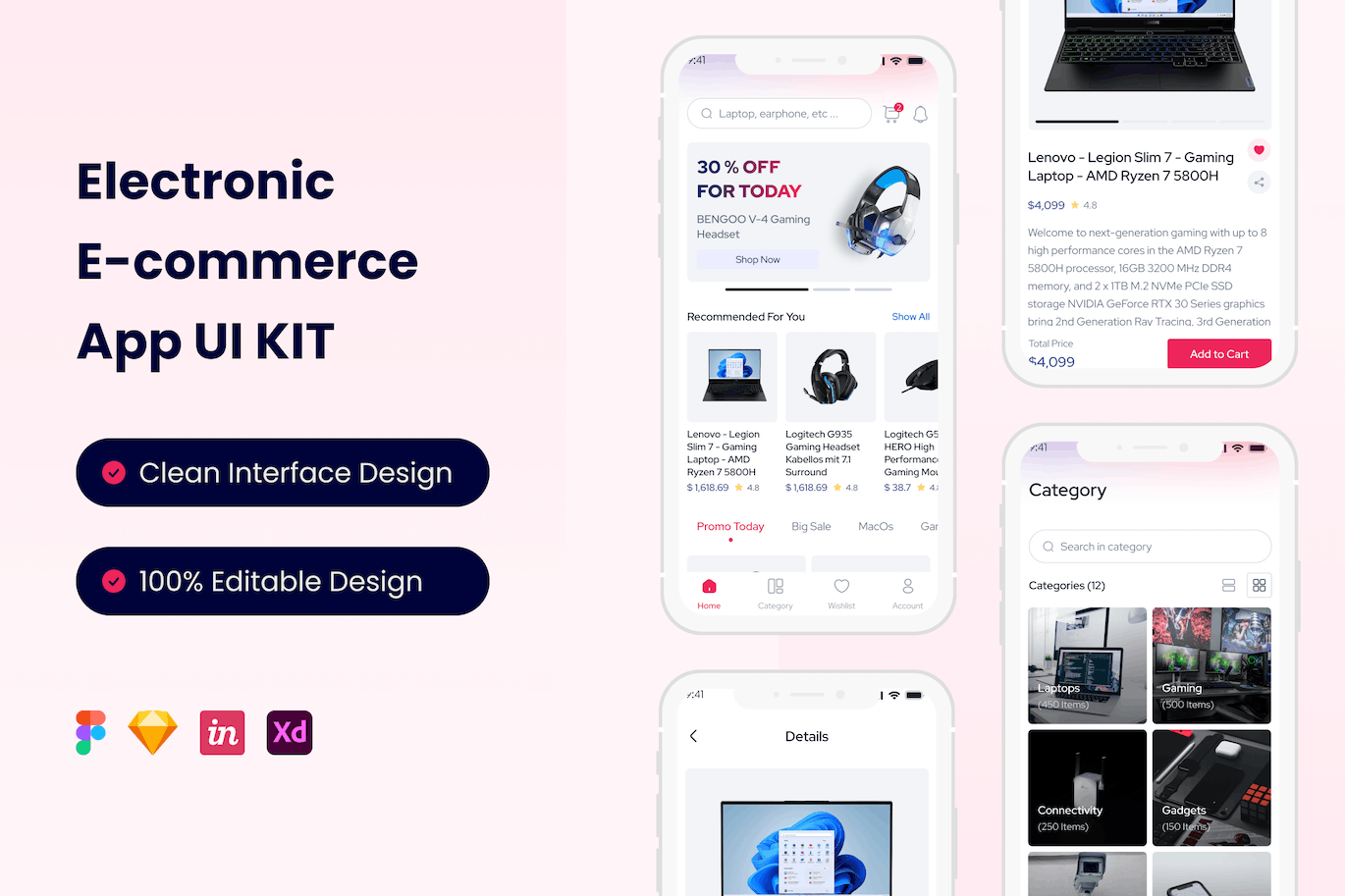 电子商务移动应用 App UI Kit