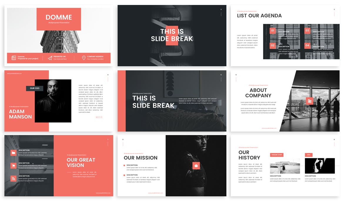 建筑素材的PPT模板下载[KEY]