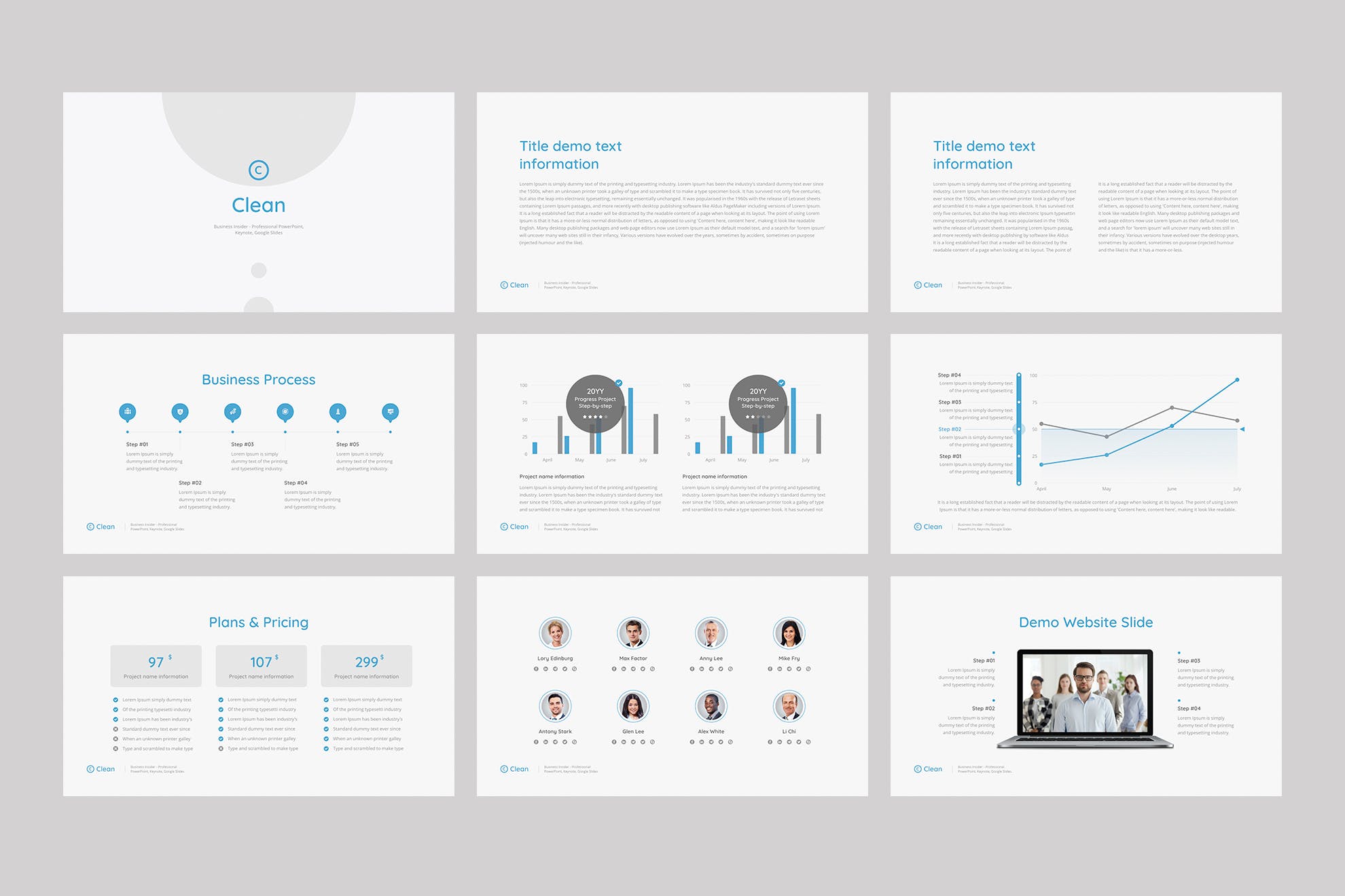 干净简单的商业PPT模板下载[PPTX]