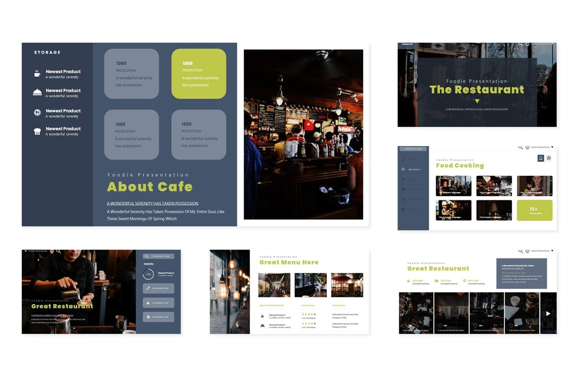 餐厅介绍的PPT模板下载[PPTX]