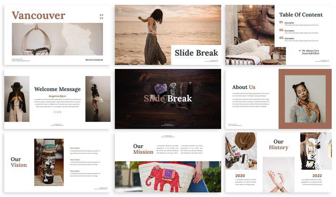 时尚杂志风PPT模板[PPTX]