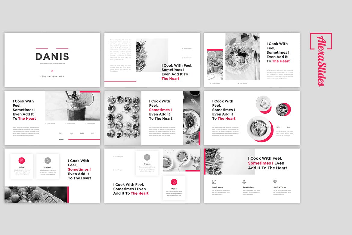 高端美食类PPT模板[PPTX]