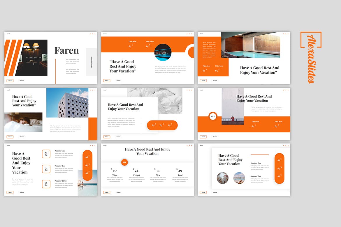 高端酒店PPT模板下载[PPTX]