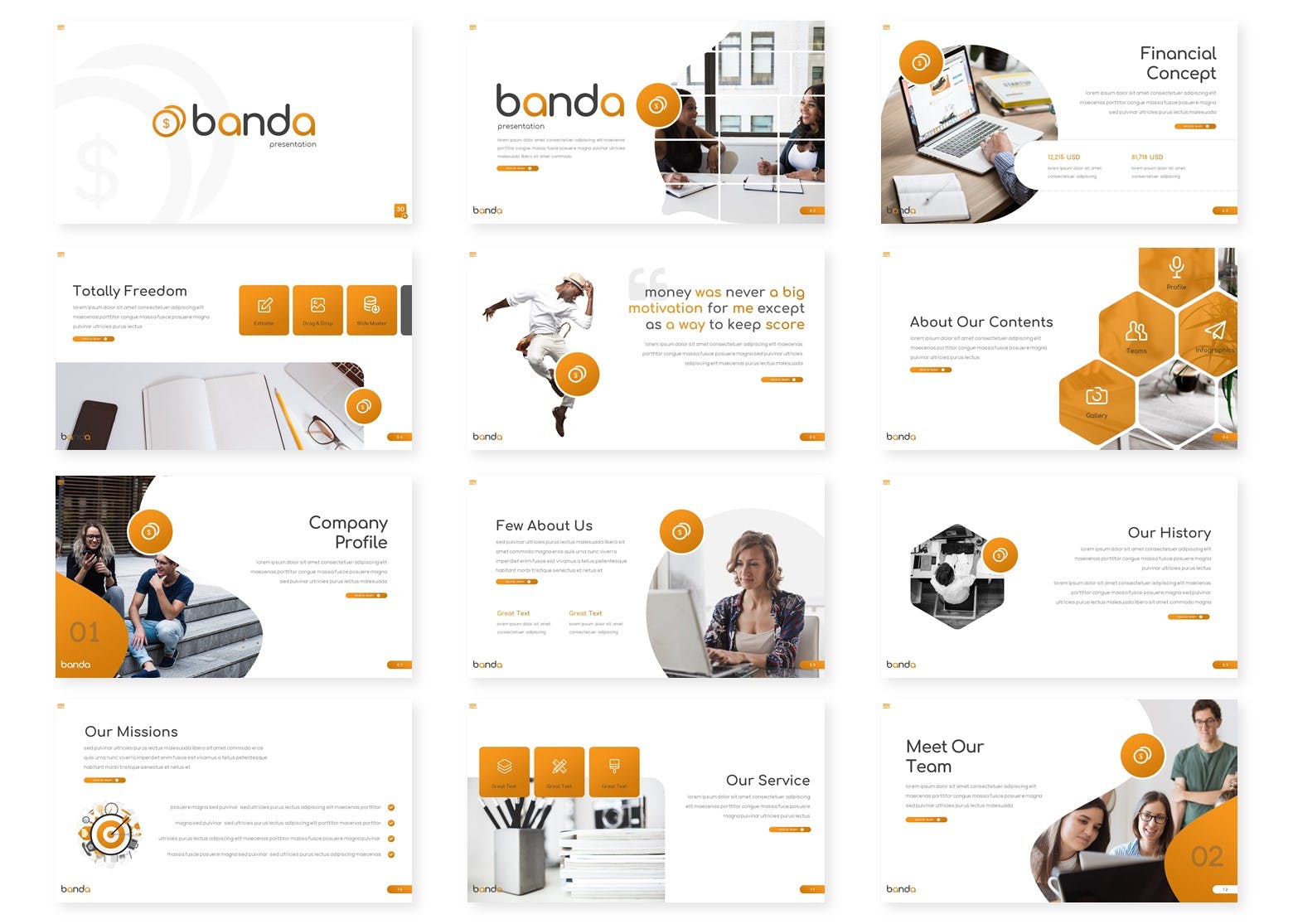 创意产品或服务的PPT模板下载[PPTX]