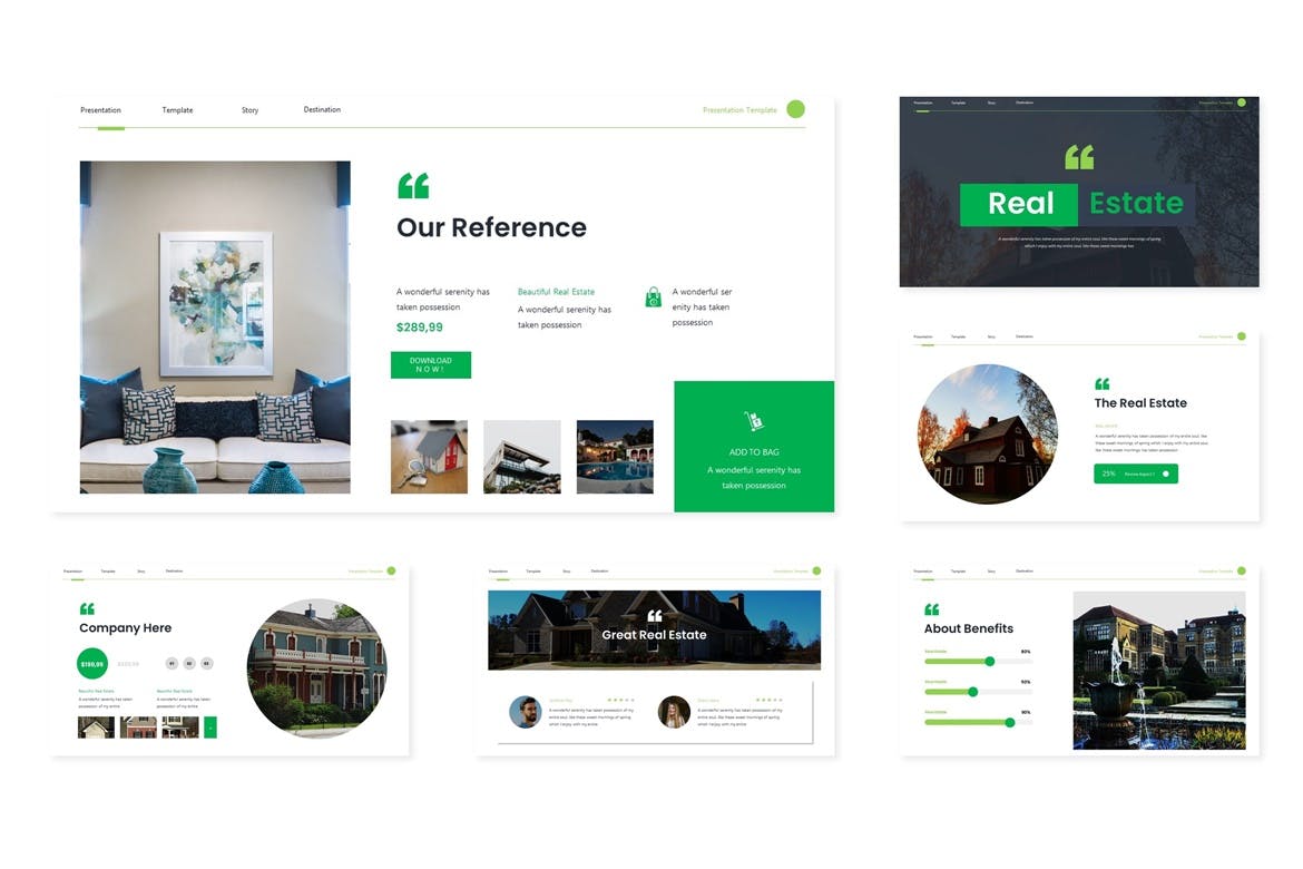 房地产相关业务的PPT模板下载[PPTX]