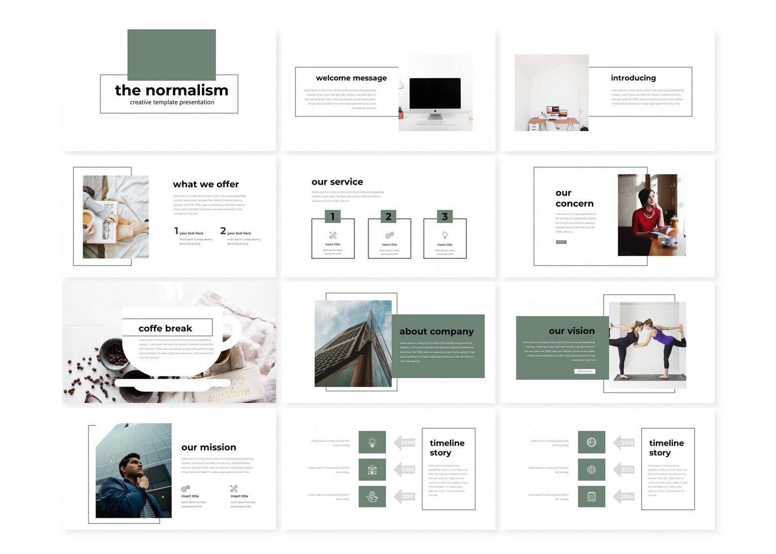 清新文艺范的标准化的优秀PPT模板下载[PPTX]