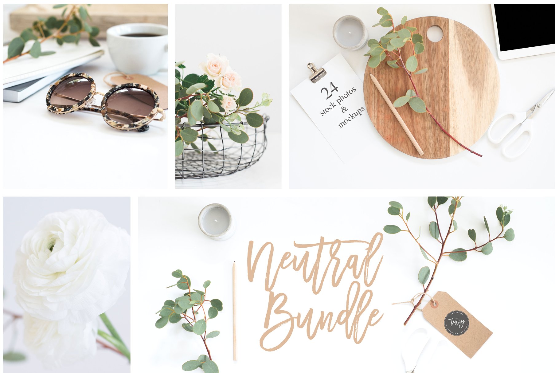24款小资情调场景样机 24 Neutral Stock Photos & Mockups