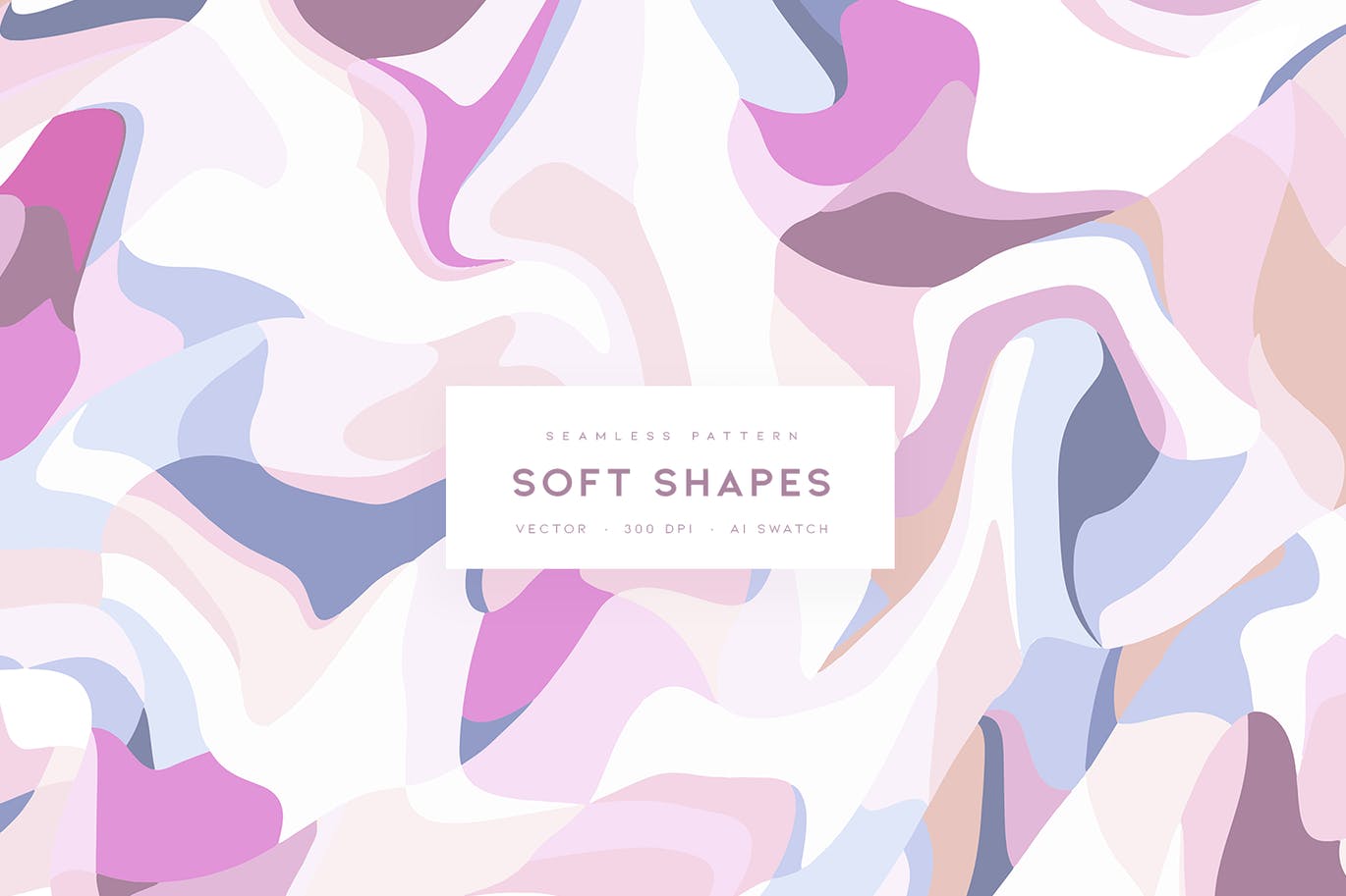 柔和形状无缝图案素材 Soft Shapes Seamless Pattern