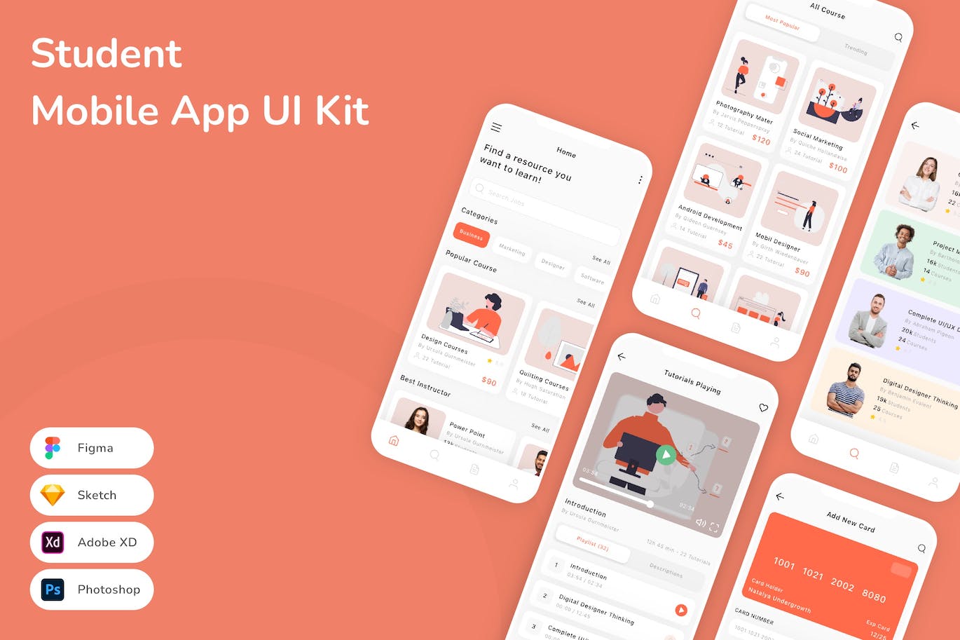 学生网课移动应用APP UI KIT
