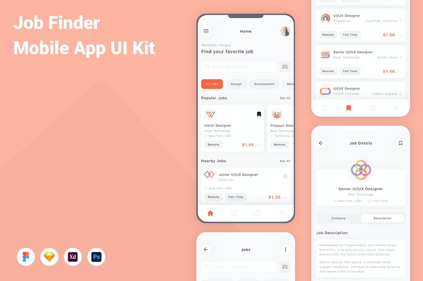 找工作移动应用APP UI KIT