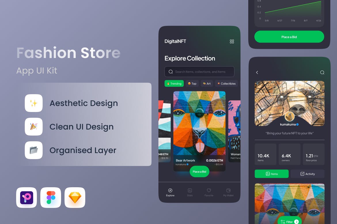 数字NFT应用APP UI KIT