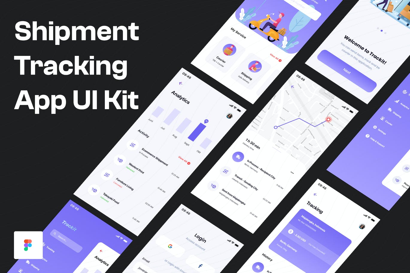 物流发货跟踪应用APP UI KIT