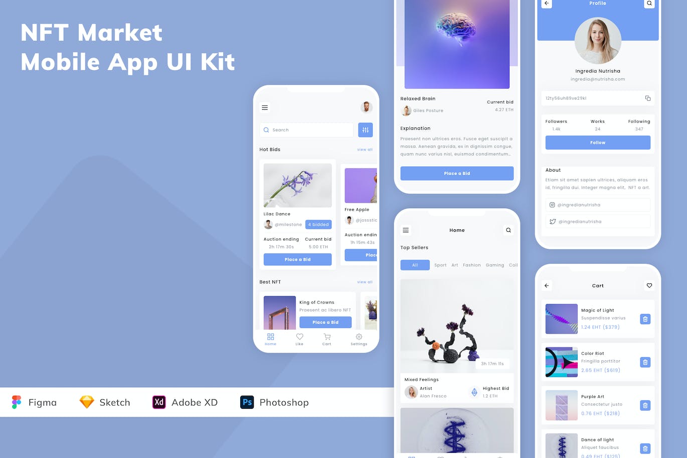 NFT市场移动应用APP UI KIT