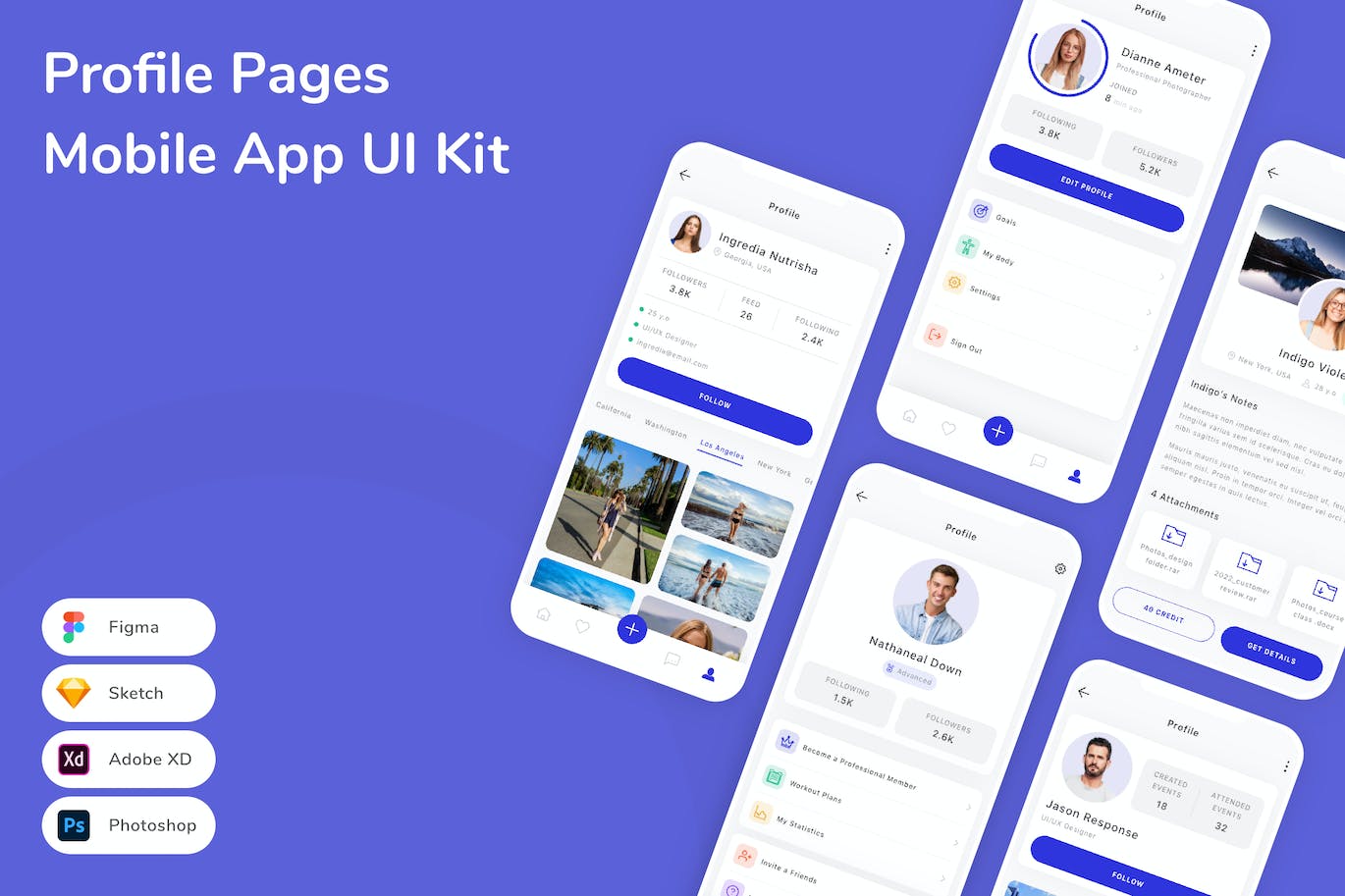 配置文件页面移动应用APP UI KIT