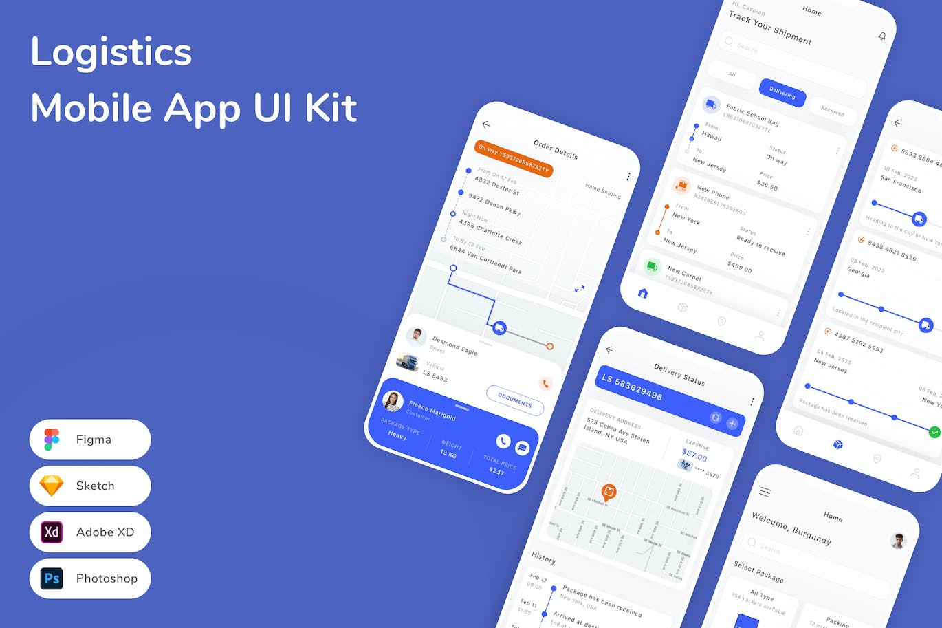 物流移动应用APP UI KIT