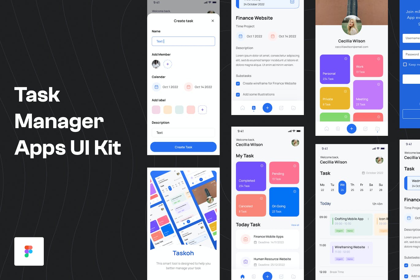 ?专业的任务管理器手机APP UI KITS-fig