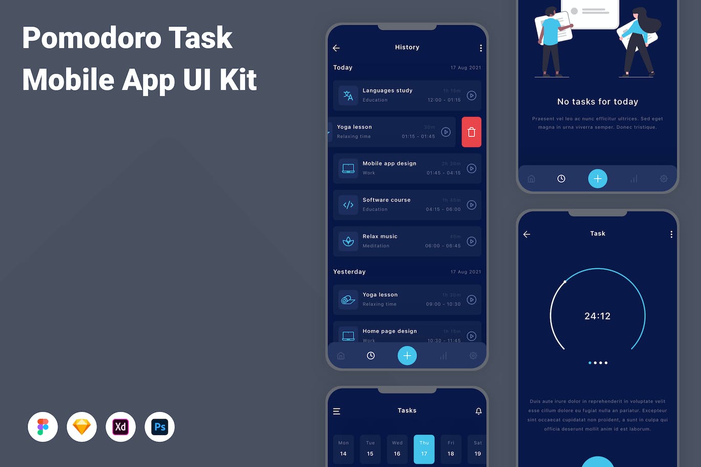 任务管理移动应用APP UI KIT