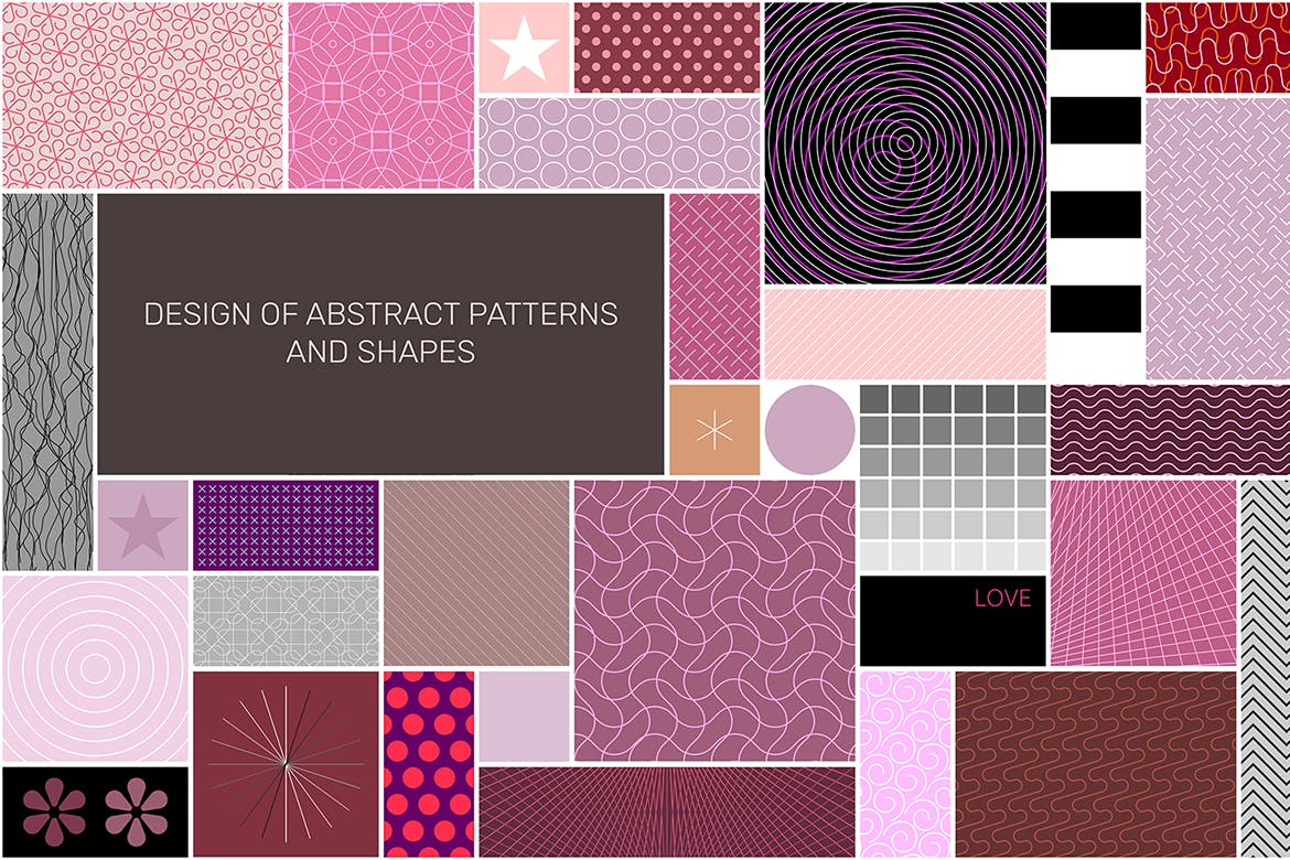 抽象图案无缝设计矢量素材 Abstract Patterns Seamless Design vector artwork