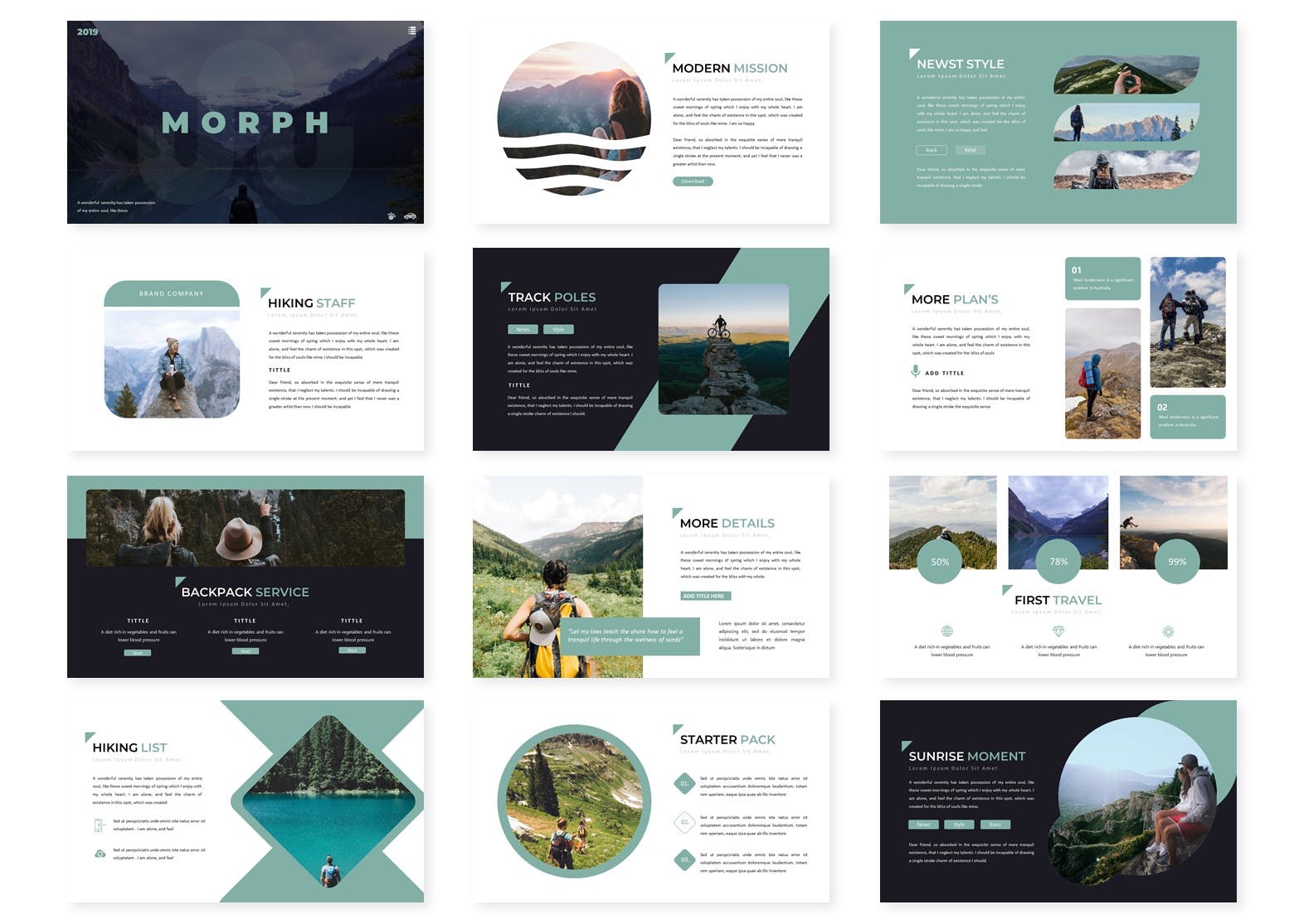 绿色文艺范的PPT模板下载[PPTX]