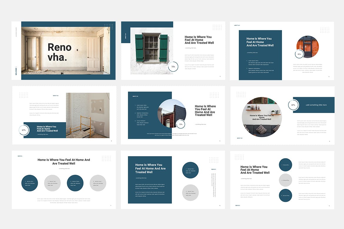 家庭装修电源点PPT模板下载[PPTX]