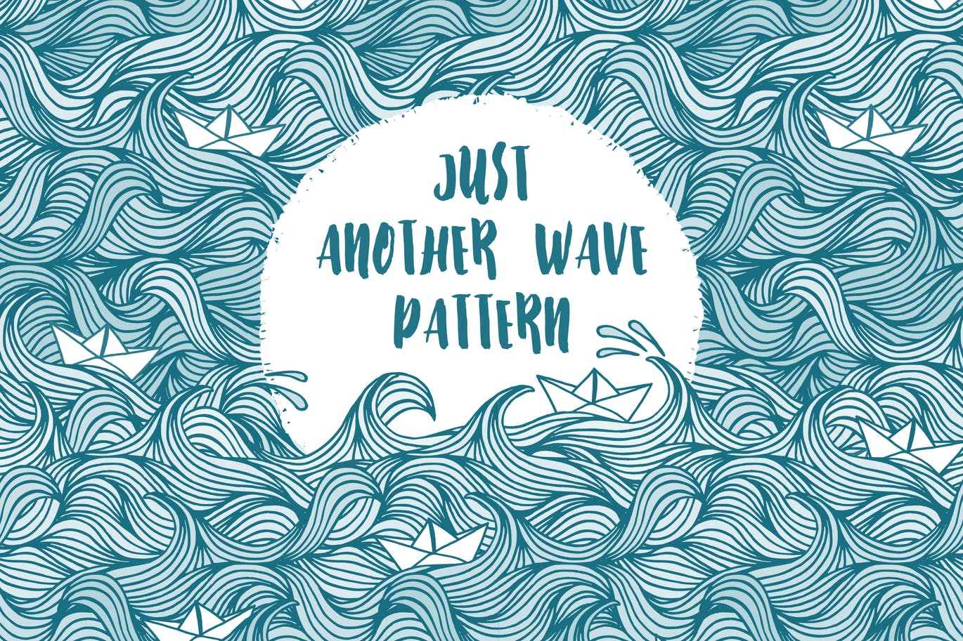 波浪纹理无缝图案设计素材 Wave Pattern – Seamless Design