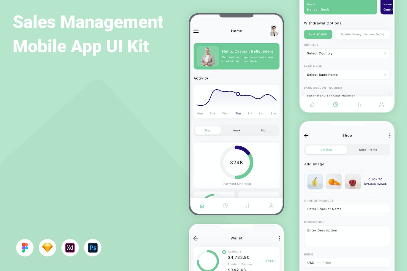 销售管理移动应用APP UI KIT